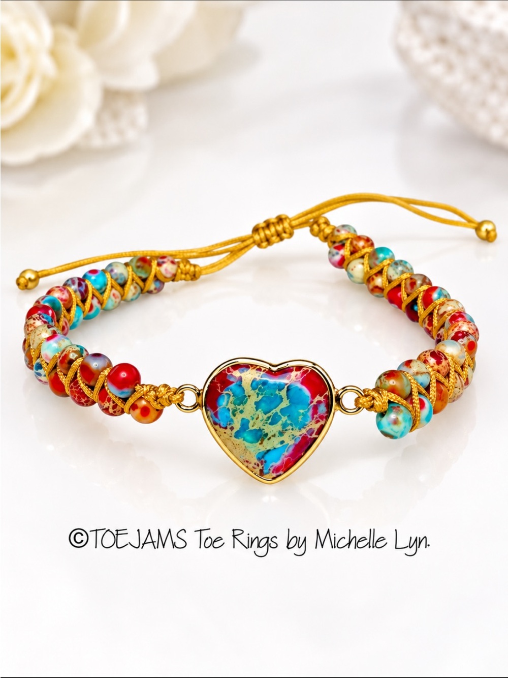 💘FRIENDSHIP BRACELET Cord and Quartz Adjustable Slip Knot Handmade Bracel…